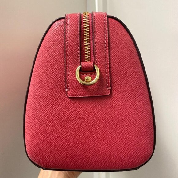 Coach 79946 Rowan Crossgrain Leather Satchel in Strawberry Haze - Picture 3 of 8